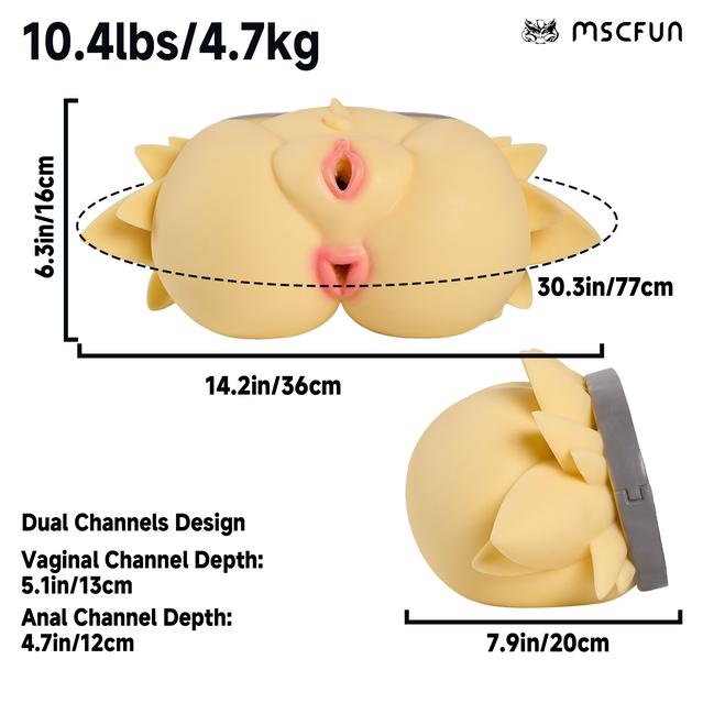MSCFUN Voltira 4.7kg Thunder Fox Pokemon Sex Doll Fantasy Onahole Furry Sex Doll Butt MSCFUN