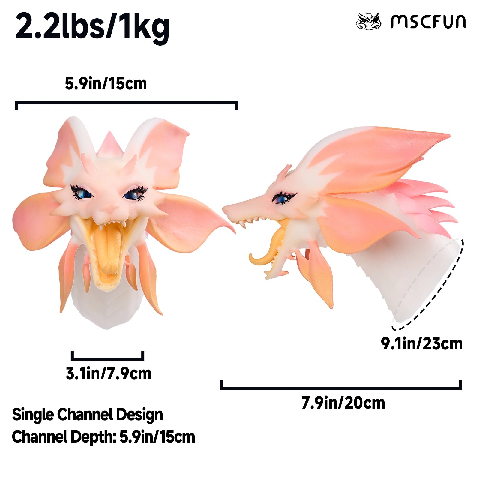 MSCFUN Mizara: 1kg Dragon Fox Fantasy Dragon Masturbator Furry Dragon Fleshlight Sex Toy MSCFUN