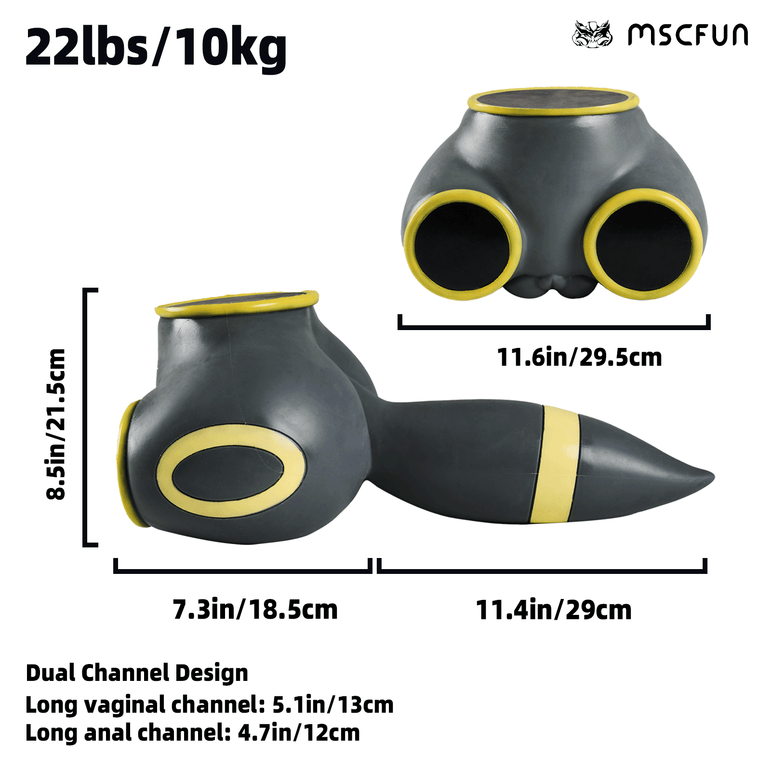 MSCFUN Umbra: 5kg Umbreon Sex Doll Furry pokemon sex doll Butt Masturbator Furry Sex Doll Butt MSCFUN