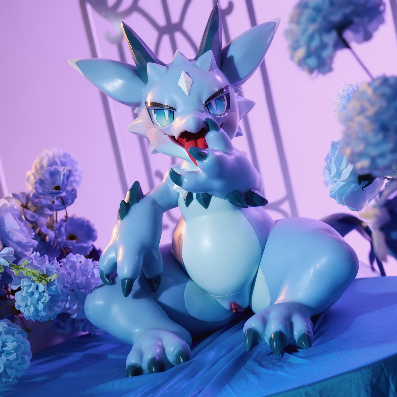 MSCFUN Crystchu: 17.4kg Giant Full Body Furry Sex Toy Ice Dragon Pokemon Sex Doll with Internal Skeleton MSCFUN
