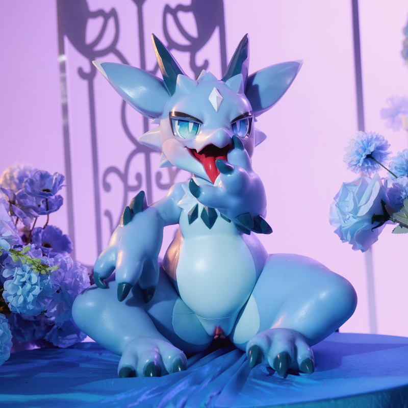 MSCFUN Crystchu: 17.4kg Giant Full Body Furry Sex Toy Ice Dragon Pokemon Sex Doll with Internal Skeleton MSCFUN