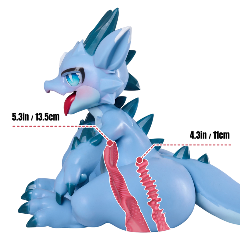 MSCFUN Crystchu: 17.4kg Giant Full Body Furry Sex Toy Ice Dragon Pokemon Sex Doll with Internal Skeleton MSCFUN