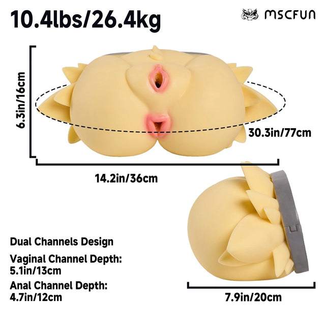 MSCFUN Voltira: 4.7kg Thunder Fox Fantasy Furry Masturbator Furry Sex Doll Butt MSCFUN