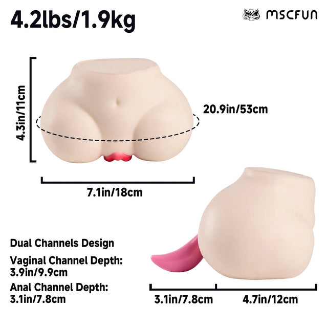 MSCFUN Lyria: 2kg Fairy Fantasy Furry Sex Doll Butt Mini Torso Anime Onahole MSCFUN