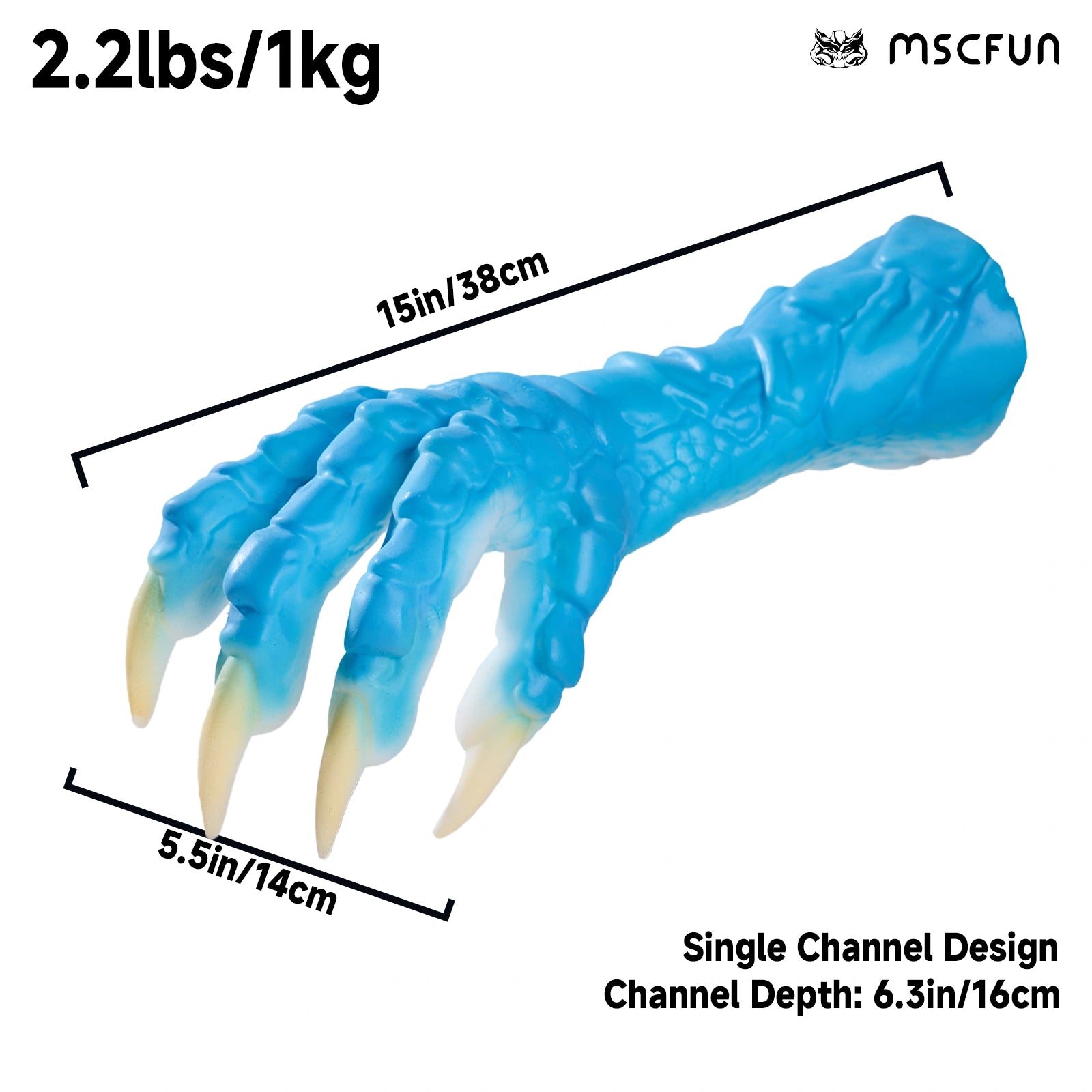 MSCFUN Talon: 1000g Blue Dragon Claw Furry Sex Toy Dragon Adult Toy Animal Sex Toys MSCFUN